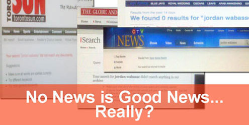 No News is not always good news