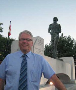 Bruce Hyer, at the Terry Fox Monument