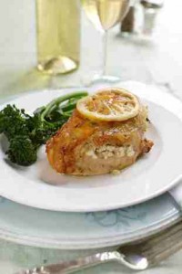 Lemon, Herb and Goat Cheese Roast Chicken Breasts