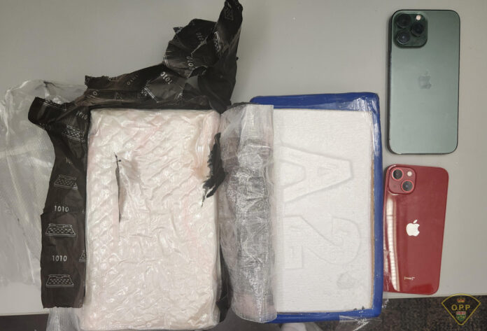 Evidence Seized by OPP in Traffic Stop