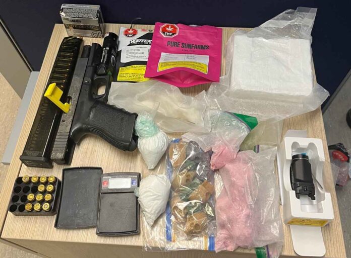 OPP Thunder Bay Image seized firearms and drugs