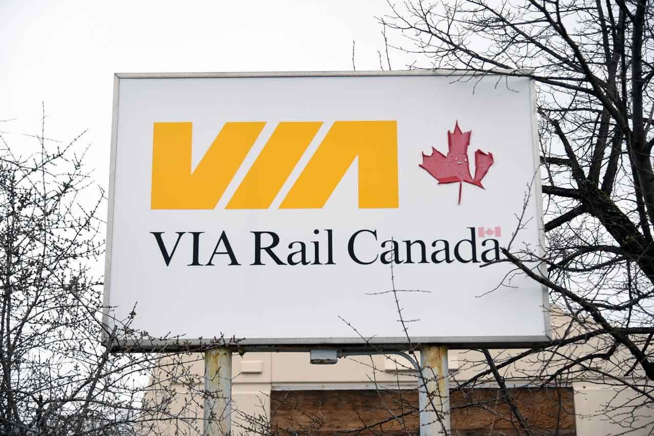 VIA Rail Canada sign